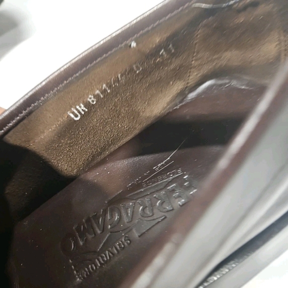 Salvatore Ferragamo Men's Brwon Moccasin Gancini Buckle Loafers Size 11 D US - Picture 7 of 14